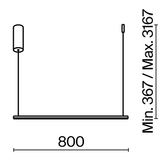 Подвесной светильник 80*1,7*316,7 см, LED, 10W, 3000К, Maytoni Halo MOD246PL-L16BSK латунный