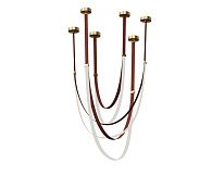 Светильник 210 см, 256W, 4000K, Kink Light 07689A-150+180+210,04, латунь-коричневый