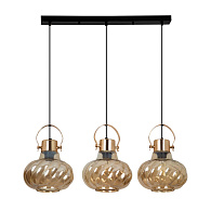 Подвесной светильник 72*20*135 см, Е 27 3x40W, Черный, Золото MODEMODERN MD.1189.720 BR