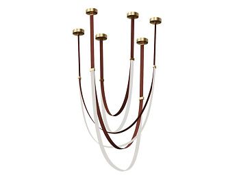 Светильник 210 см, 256W, 4000K, Kink Light 07689A-150+180+210,04, латунь-коричневый