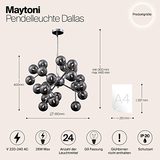Подвесная люстра Maytoni Dallas MOD545PL-24G, диаметр 65 см
