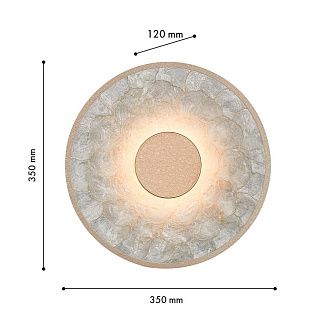 Бра *35*35-35 см, 1*LED*20W, 3000K, Favourite Solarius 4858-1W, античное золото