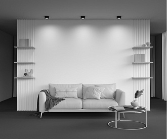 Потолочный светильник 12*6,4 см, LED 12W 3000K Maytoni Technical Ceiling Glare C091CL-12W3K-B черный
