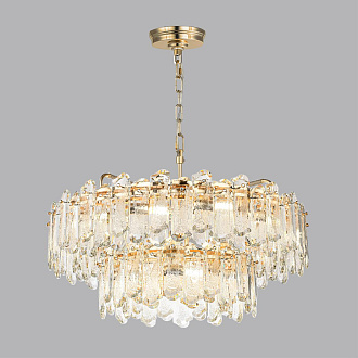 Люстра 80*80*163 см, E14 22*22*40W,  К, Odeon Light Bullon 5069/22, золото/прозрачный