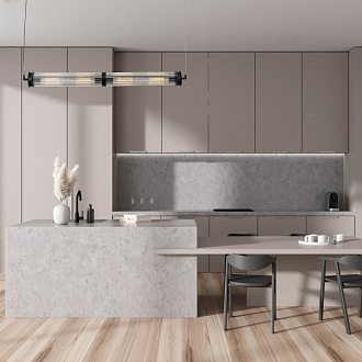 Светильник 115 см, Favourite Trompa 4093-4P, черный