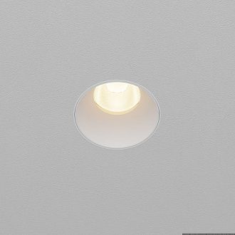 Встраиваемый светильник 9*8 см, вр 6 см, *LED*10W, 3000K, Maytoni Dip DL119-10W-3K-TRS-W, Белый