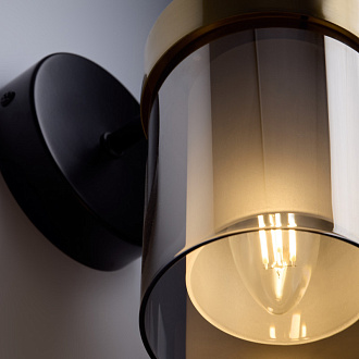 Бра 21 см, Freya Modern FR5432WL-01BBS, черный-латунь