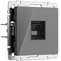 W1181044 Розетка Ethernet RJ-45, графит акрил Werkel, 4690389197543