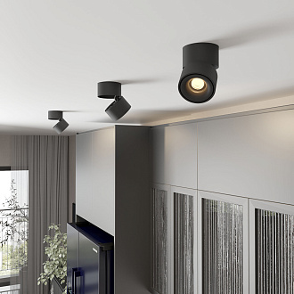 Точечный светильник LED 15W, 3000 К, 0*0*0 см, черный, Elektrostandard Klips DLR031