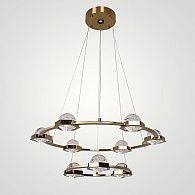 Подвесная люстра WALSH L10 70*70*150 см, 10*LED*5W, 3000K, ImperiumLoft 195470-23, Латунь