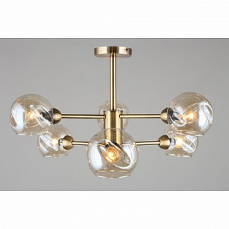 Люстра Omnilux Ostellato OML-93307-06, дымчатый-бронза, диаметр 66 см