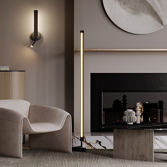 Торшер 38*163,5 см, LED, 24W Maytoni Combo MOD214FL-L20B3K, Черный