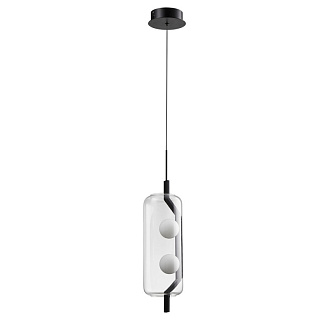 Светильник подвесной 12*47 см, 1 LED*6W, 4000 К, Arte Lamp Geneva A2341SP-2BK, Черный