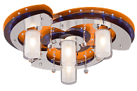 Люстра Ø620 x H200, мм, 4*40W (160W), OG+CR WT(Оранжевый+Хром) Sfera Sveta 8354/4 OG+CR WT