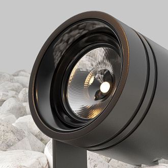 Ландшафтный светильник 3-21,5 см, LED*3W, 3000K, Maytoni Clyde O493FL-L3GF3K, Графит