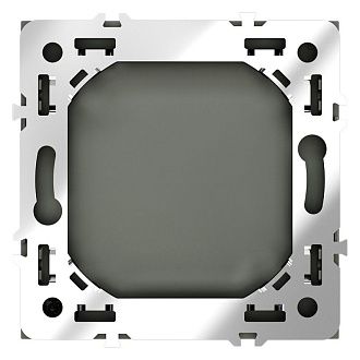 Заглушка Voltum S70 с суппортом, графит пластик Soft touch VLS080107