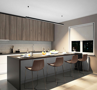 Светильник 200 см, 52W, 4000K, Denkirs DK9204-BK, черный