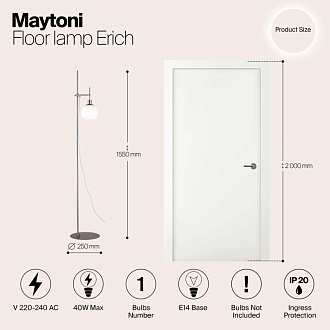 Торшер Maytoni Erich MOD221-FL-01-N, никель