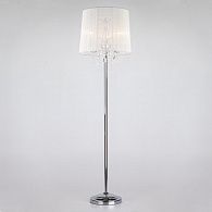 Торшер с абажуром 44 см Eurosvet Allata 2045/3F хром/белый  торшер