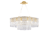 Люстра L670 x W400 x H240(700), мм, 10*40W (400W), PLATING BRASS+CLEAR (Латунь + Прозрачный Хрусталь) NewRgy 5638P/10A PLATING BRASS+CLEAR