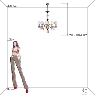 Светильник 88 см, Loft It 10203/10 Mult, разноцветный