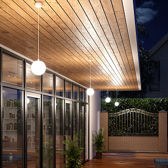 Светильник садово-парковый со стеклянным плафоном Sfera H 35158/H белый Elektrostandard