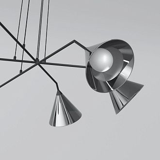 Подвесной cветильник 105*105*140- см, 6*G9*20W, Eurosvet Enigma, 70161/6 черный Smart, 4690389210150