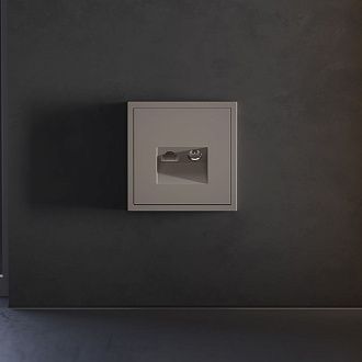 Накладка для розетки TV+RJ45 кат. 6, S70, капучино Voltum VLS002714
