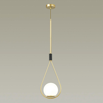 Светильник подвесной 22 см Odeon Light Flari 4810/1, черный-золото