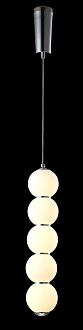 Светильник подвесной 10 см, 1*16W, 3000K, Crystal Lux DESI SP5 CHROME/WHITE Хром