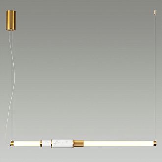 Подвесной светодиодный светильник 86*6*200 см, LED 14W 3000K Odeon Light Marmi 4359/14L античная бронза