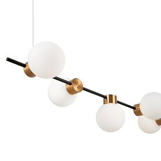 Светильник 118 см, Freya FR5232PL-06B, черный-латунь