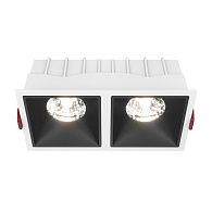 Светильник 17 см, 30W, 4000K, Maytoni Downlight Alfa LED DL043-02-15W4K-SQ-WB, белый-черный
