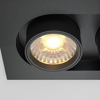 Встраиваемый светильник 15,9*9,5*9,8 см, LED*20W, 3000 К, Hidden DL045-02-10W3K-B Maytoni Downlight, Черный