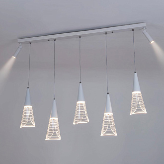 Подвесной светильник 99*20*85 см, LED 30W, 3000 / 6000K, Белый LED4U L7105-7 WТ