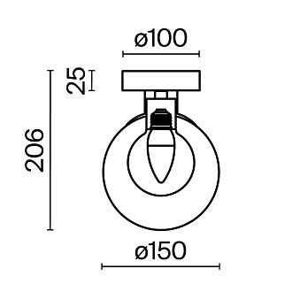 Бра 20,6*15*15*15 см, 1 G9*20W Basic form MOD521WL-01G1 Maytoni, Золото