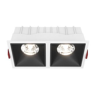 Светильник 17 см, 30W, 4000K, Maytoni Downlight Alfa LED DL043-02-15W4K-SQ-WB, белый-черный