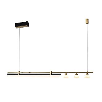 Люстра 120*10*150 см, 4*LED*30W, 3000K Gerhort G52121/1+3L GD+BK WT, Золото, черный