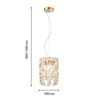 Люстра *20*80-130 см, 4*G9*40W, Favourite Infinity 4721-4P, золотой