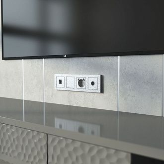 W1283006 ТВ-розетка оконечная, hammer серебряный Werkel, 4690389163074