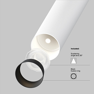 Встраиваемый светильник 3*3*32,6 см, LED, 6W, 3000К, Maytoni Technical Focus T C141RS-L300-6W3K-W белый, вр 5,5 см