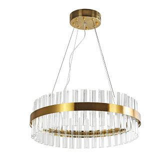 Подвесная люстра Favourite Placerat 4012-5P, D500*H150/1150, золота, плафон состоит из объемных стеклянных элементов необычной формы