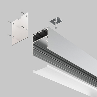 Алюминиевый профиль  Накладной 50*50*2000 мм для светодиодной ленты Maytoni Led strip Серебро ALM-5050-S-2M
