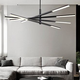 Люстра на штанге ORTON на 3 D96 Gold 16*23*23 см, 6*LED*6W, ImperiumLoft 241024-26, Золотистый
