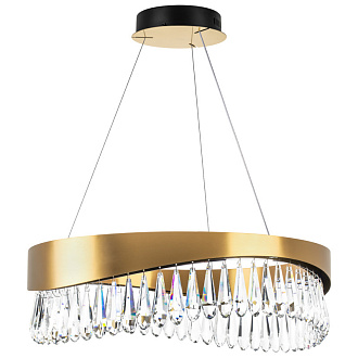 Подвесная люстра 62*150 см, LED, 30W, 3000K Lightstar Helio 703163, золотой