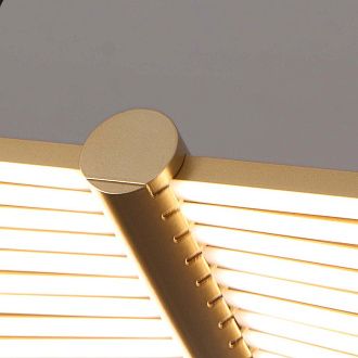 Подвесная люстра 27*150 см, 2*LED, 60W, 4000K, Favourite Vingar 4380-2P, золотой матовый