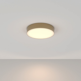 Накладной светильник 30*30*6 см, LED, 36W, 3000К, Maytoni Technical Zon C032CL-36W3K-RD-MG золото матовое