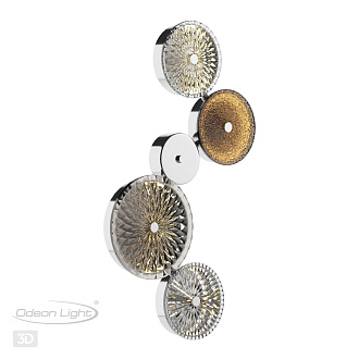 Светодиодный светильник 62 см, 26W, 4000K, Odeon Light CARAMELLA 5416/26WL, хром