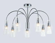 Люстра на штанге **46- см, 7*E14*40W, K, Ambrella Light High Light LH55653, хром