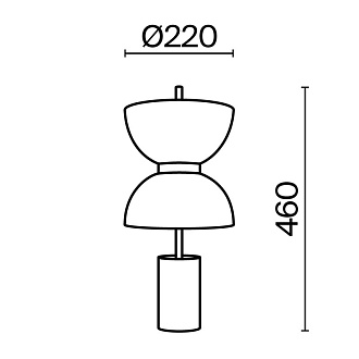 Настольный светильник  22 см, LED 11W, 3000К, Черный Maytoni Kyoto MOD178TL-L11B3K